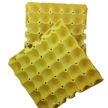 Disposable waterproof Pulp egg tray chicken egg cartons 30 holes yellow colors